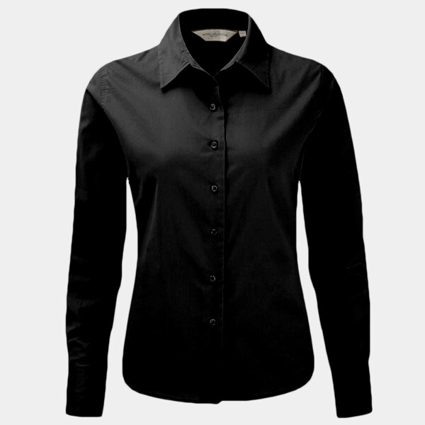 Russell Collection Ladies Long Sleeve Classic Twill Shirt Thumbnail