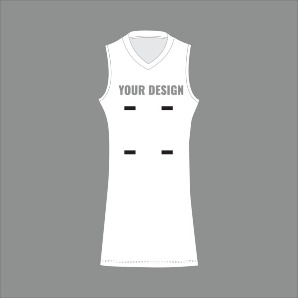 STANDARD V NECK NETBALL DRESS RACER BACK- Adult Thumbnail